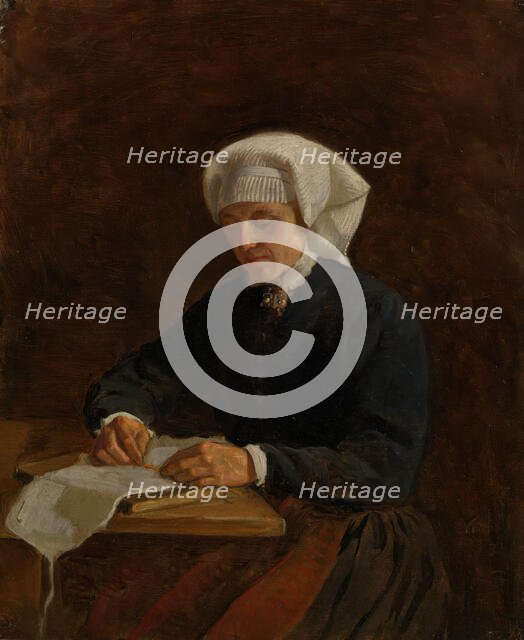 Peasant Woman from Vikoy, 1873. Creator: Adolph Tidemand.