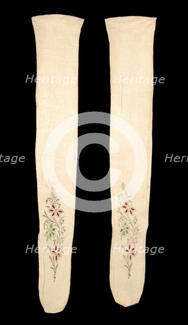 Stockings, American, ca. 1860. Creator: Unknown.