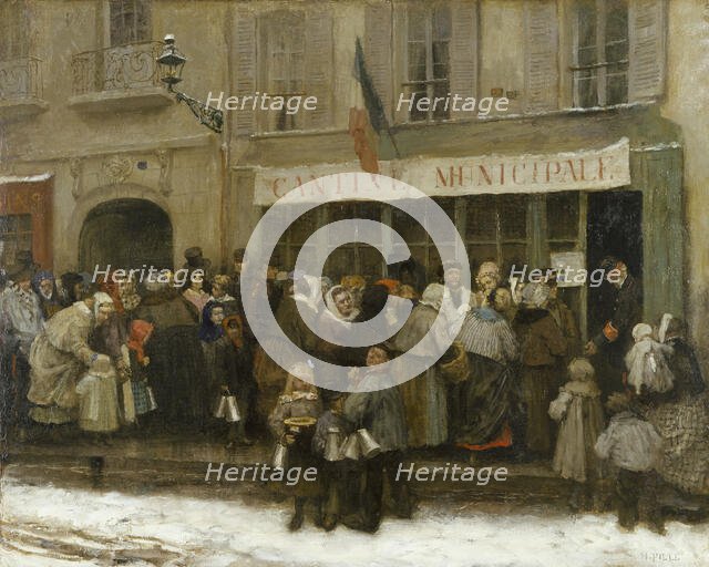City canteen during the siege of Paris (1870-1871), c1870. Creator: Henri Pille.