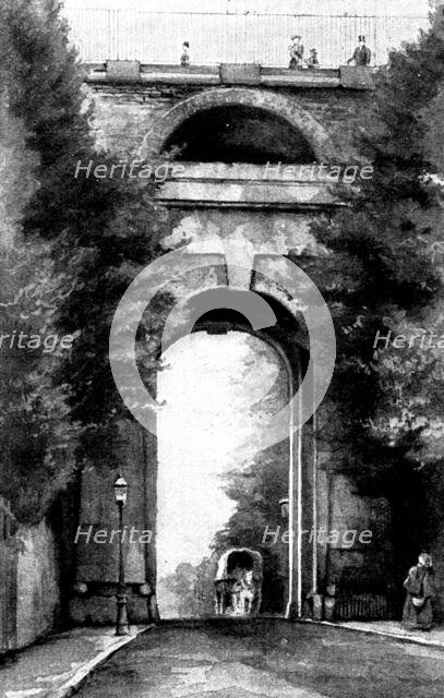 Highgate Archway, to be demolished, 1898. Creator: Unknown.
