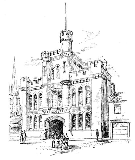 The new Volunteer Drill Hall, Lincoln, 1890. Creator: Carl Hentschel.