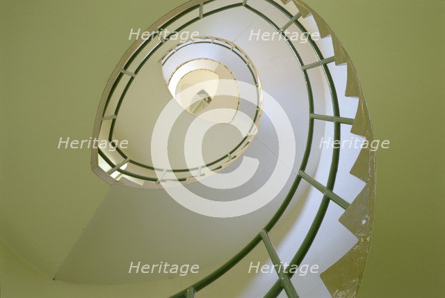 Staircase inside Dungeness lighthouse, Shepway, Kent, 1997. Artist: N Corrie