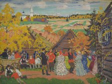 Village festival, 1924. Artist: Kustodiev, Boris Michaylovich (1878-1927)