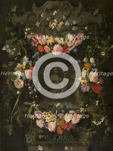 The Holy Family Surrounded by a Garland of Flowers. Creator: Jacob Denys.