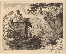 Straw Hut Seen from Behind, probably c. 1645/1656. Creator: Allart van Everdingen.