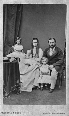 The Prince (later King Edward VII) and Princess of Wales with their children, 1867 Creator: Unknown.