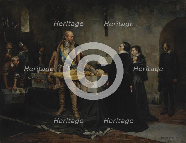 Duke Karl Insulting the Corpse of Klaus Fleming, 1878. Creator: Albert Edelfelt.