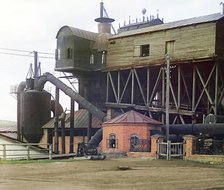 Blast furnaces at the Satkinskii factory, 1910. Creator: Sergey Mikhaylovich Prokudin-Gorsky.