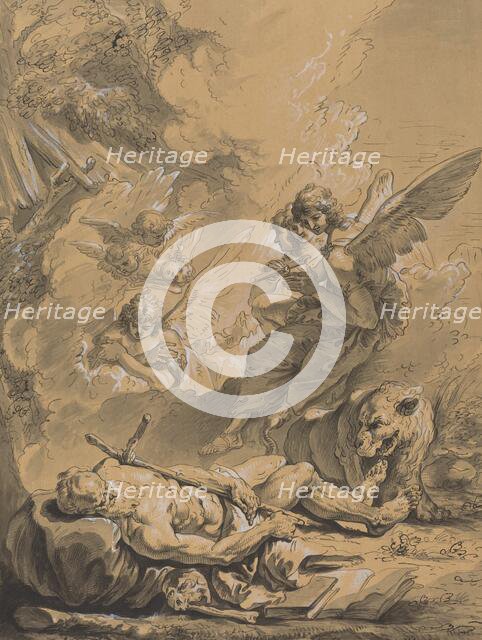 Death of Saint Jerome, 18th century. Creator: Francesco Fontebasso.