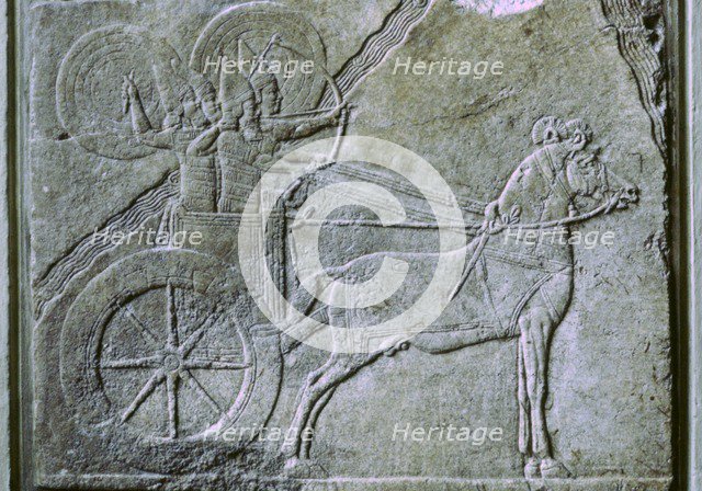 Relief of an Assyrian Chariot. Artist: Unknown