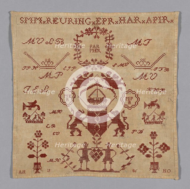 Sampler, Netherlands, 1860. Creator: Sophia Margaretha Reuning.