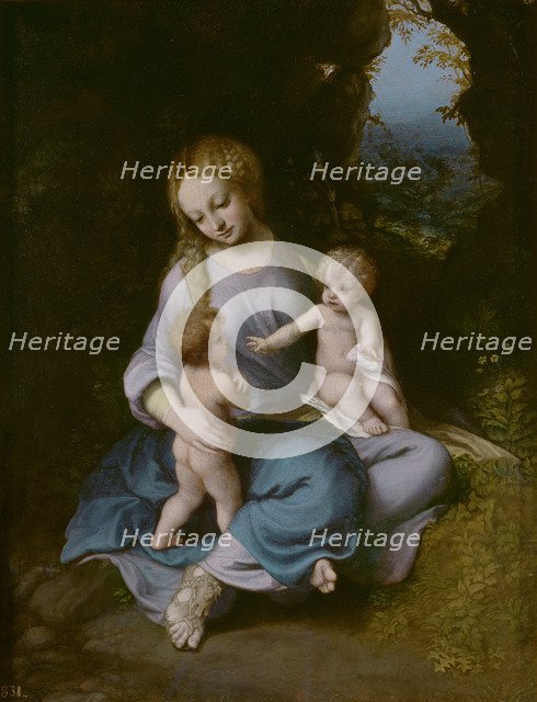 Virgin and child with John the Baptist as a Boy. Artist: Correggio (1489-1534)