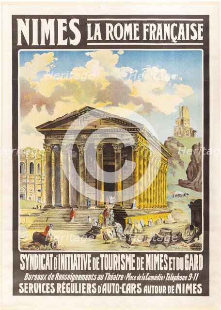 Nîmes la Rome Française. Creator: Granès, Jeanne (1870-1923).