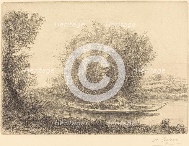 Bend in the River (Un coin de riviere). Creator: Alphonse Legros.