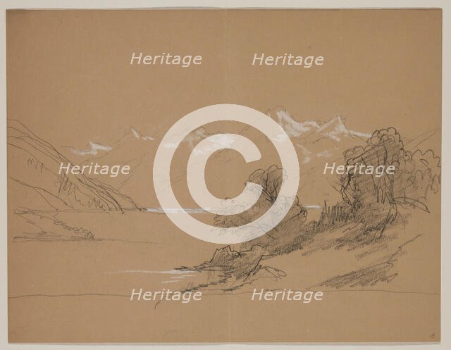 Mountain Landscape with a River, 19th century. Creator: John William Casilear.