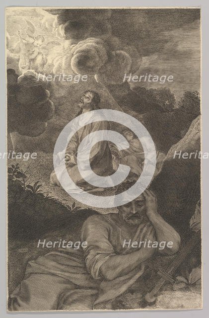 Christ in the Garden of Olives, 17th century. Creator: Claude Mellan.