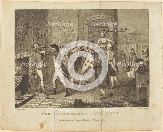 The Discomfited Duellists, 1784. Creator: William Blake.