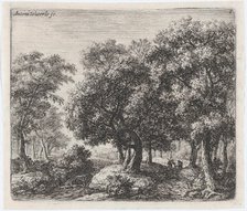 The Forest Lane (Les Deux Cavaliers), 17th century. Creator: Anthonie Waterloo.