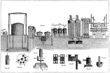 Sectional view of Liverpool Gas Works, 1860. Artist: Charles Partington