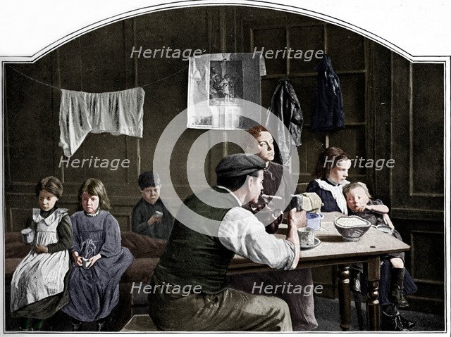 Old room in Slumland, London, c1900 (1901). Artist: Unknown.