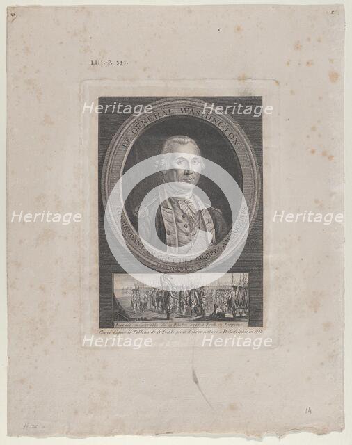 Le Général Washington, Commendant en Chef des Armées Americaines, né en Virginie en 173..., 1783-86. Creator: Unknown.