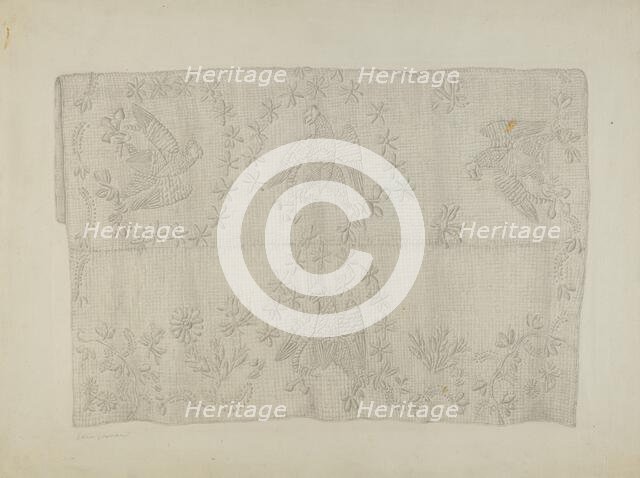 Bedspread, c. 1939. Creator: Bessie Forman.