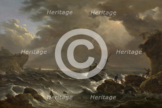 Storm at Sea, c1772-1793. Creator: Jan-Baptiste Tency.