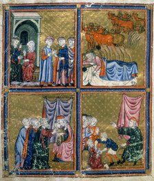 Joseph and the Pharaoh, c1300-c1330. Creator: Unknown.