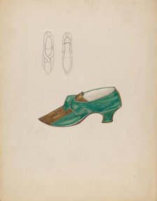 Slippers, c. 1936. Creator: Margaret Concha.