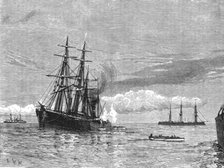 ''The Naval Manoeuvers; With the Hostile Fleet; HMS "Iron Duke," Coaling in mid-Ocean', 1890. Creator: Unknown.