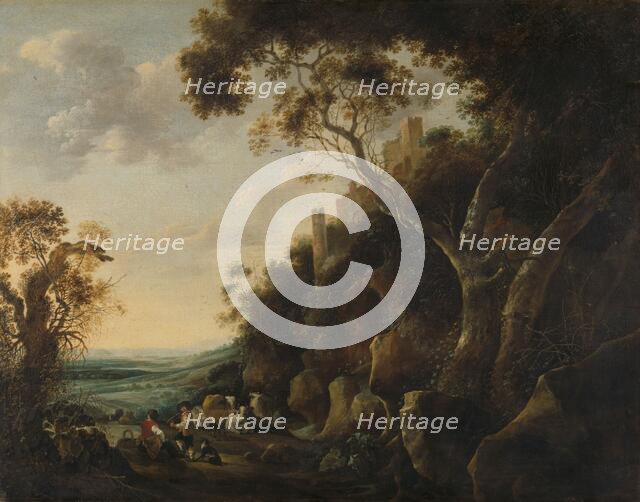Landscape with Herdsmen, 1652. Creator: Gysbert Gillisz. de Hondecoeter.