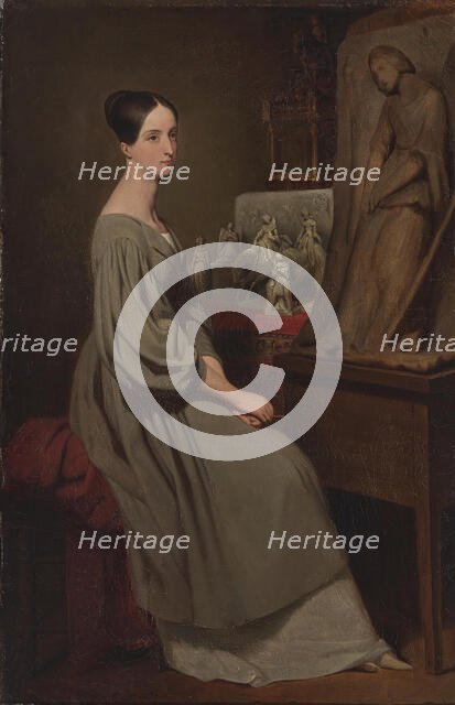 Portrait of Marie d'Orléans, duchess of Württemberg (1813-1839), 1839. Creator: Scheffer, Ary (1795-1858).