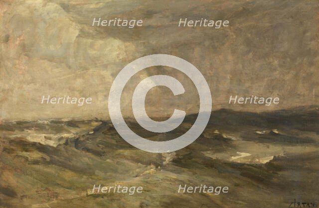 Turbulent Sea, c1860-1890. Creator: Louis Artan.