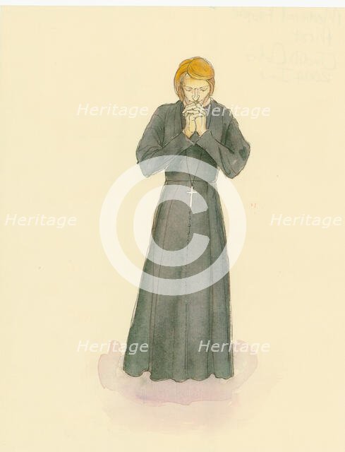 A medieval priest, 2004. Creator: Judith Dobie.