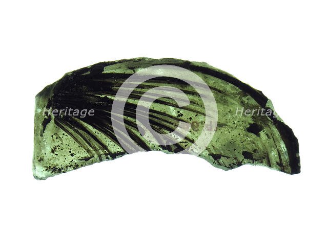 Glass Fragment, French, 12th-14th century. Creator: Unknown.