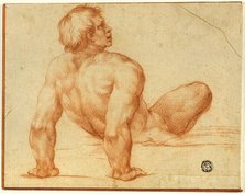 Seated Male Nude, n.d. Creator: Unknown.