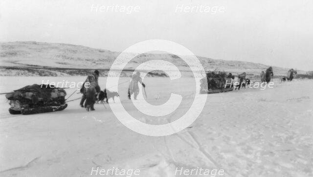 Eskimos on their way to the sea, between c1900 and 1929. Creator: Unknown.