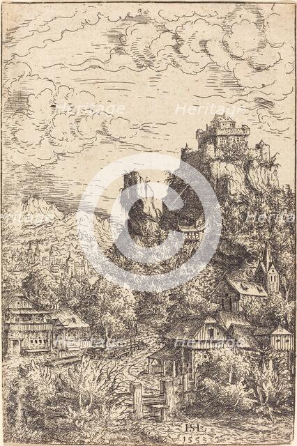 Landscape with a Castle, 1553. Creator: Hans Sebald Lautensack.