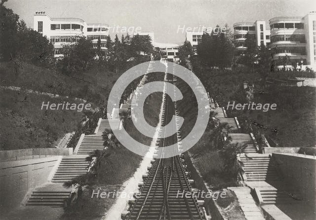 Funicular of the Voroshilov Sanatorium of the Red Army (RKKA) in Sochi, Soviet Union, 1930 Creator: Hannes Meyer.