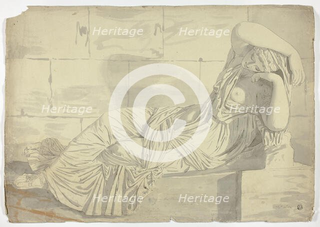 After Sculpture of Ariadne, 1774. Creator: John Downman.