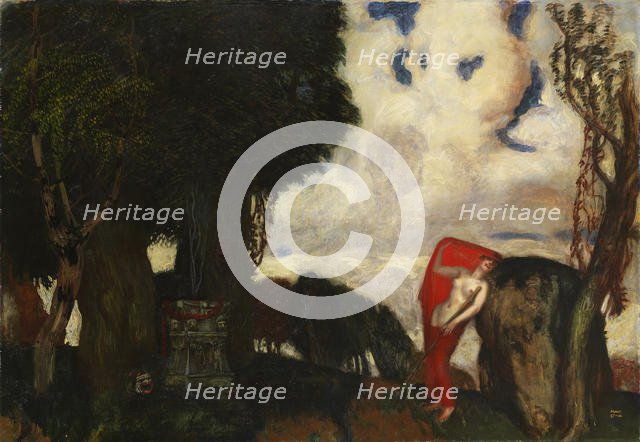 Iphigenia in Tauris, c. 1890. Creator: Stuck, Franz, Ritter von (1863-1928).