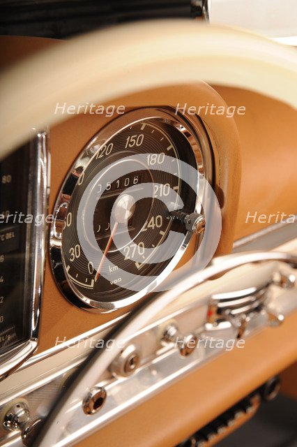 Mercedes Benz 300 SL roadster 1958. Artist: Simon Clay.