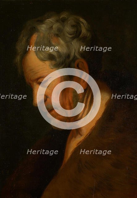 Study of a Man's Head, 1610-1678. Creator: Unknown.