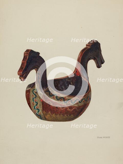 Drinking Vessel (Loving Cup), c. 1936. Creator: Frank McEntee.