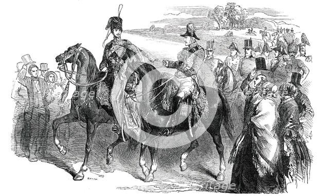 ...Review on Wimbledon Common, 1850.  Creator: Smyth.