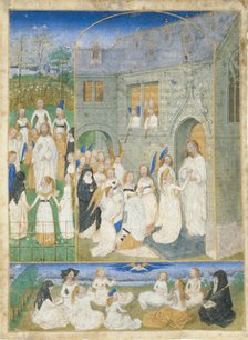 The Holy Virgins Greeted by Christ as They Enter the Gates of Paradise, ca. 1467-70. Creator: Simon Marmion.