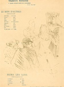 Le Bien d'autrui; Hors Les Lois, 1897. Creator: Henri de Toulouse-Lautrec.