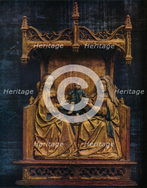 'The Virgin and St. Anne Teaching The Infant Saviour To Walk', c1470. Artist: Unknown.