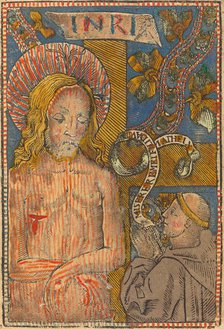 The Man of Sorrows with a Franciscan, 1490-1500. Creator: Unknown.