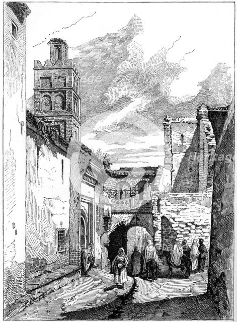 Street view in Tlemcen, Algeria, c1890. Artist: Unknown